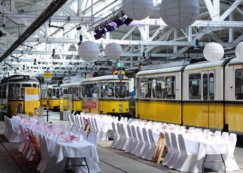 Museum mit Strassenbahn-Oldtimern