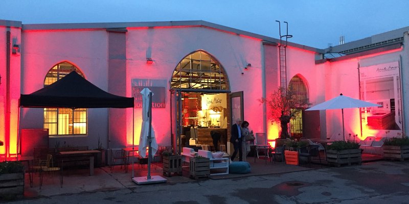 Industrielle Backstein-Location bei Stuttgart